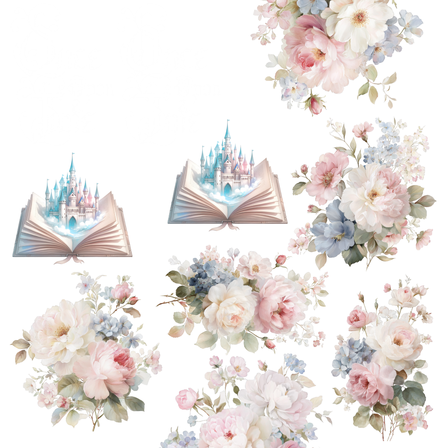 10x10 UVDTF Decal sheet (Fairytale Castle themed)