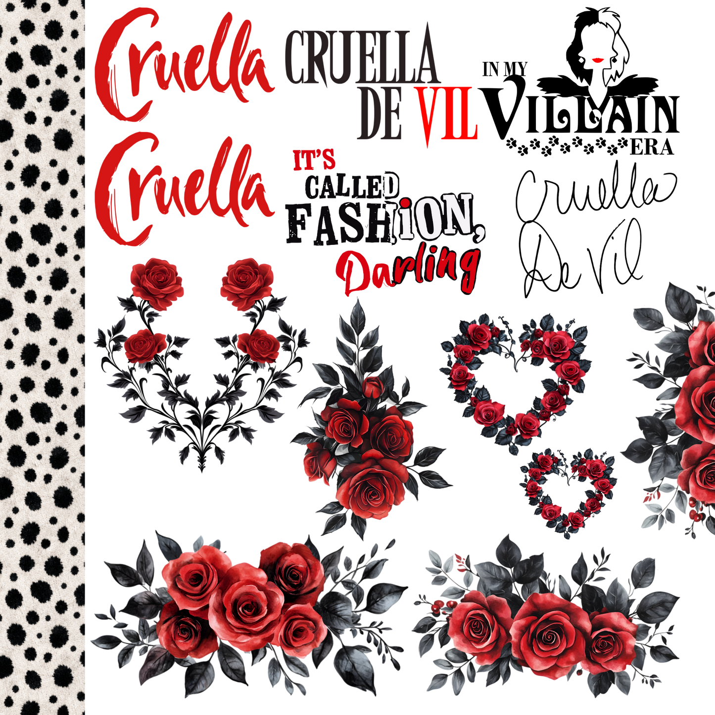 10X10 UVDTF SHEET (cruella themed)