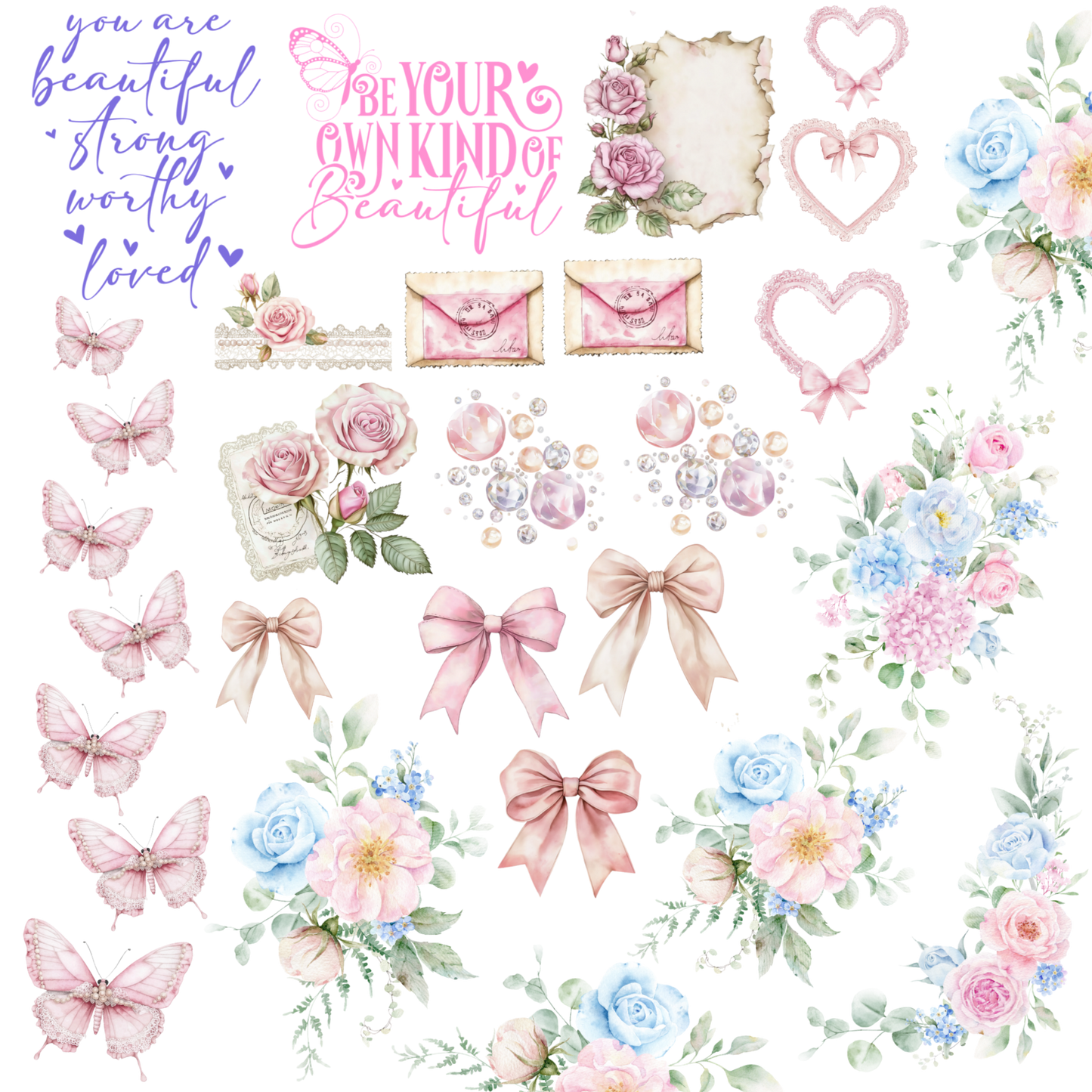 Floral / Bow UVDTF 10x10 sheet