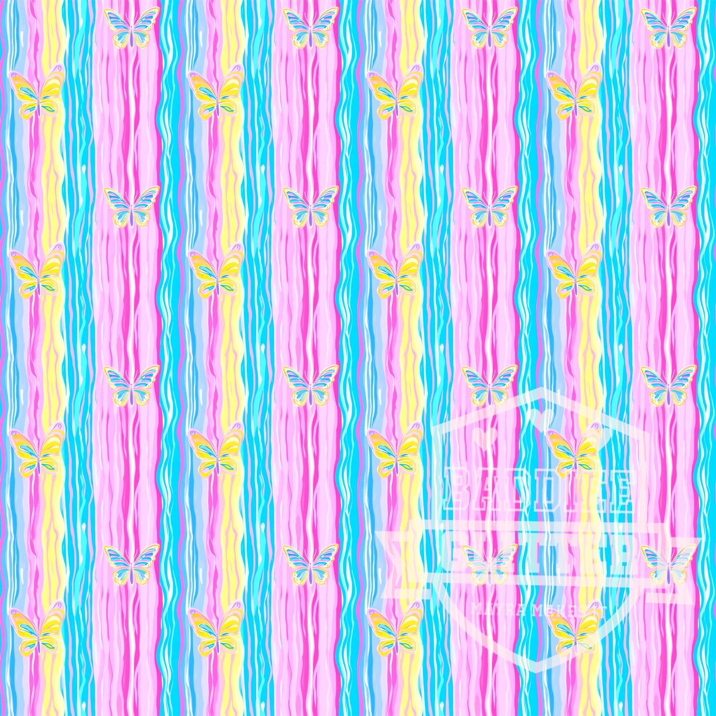 Hand painted Butterfly Vinyl