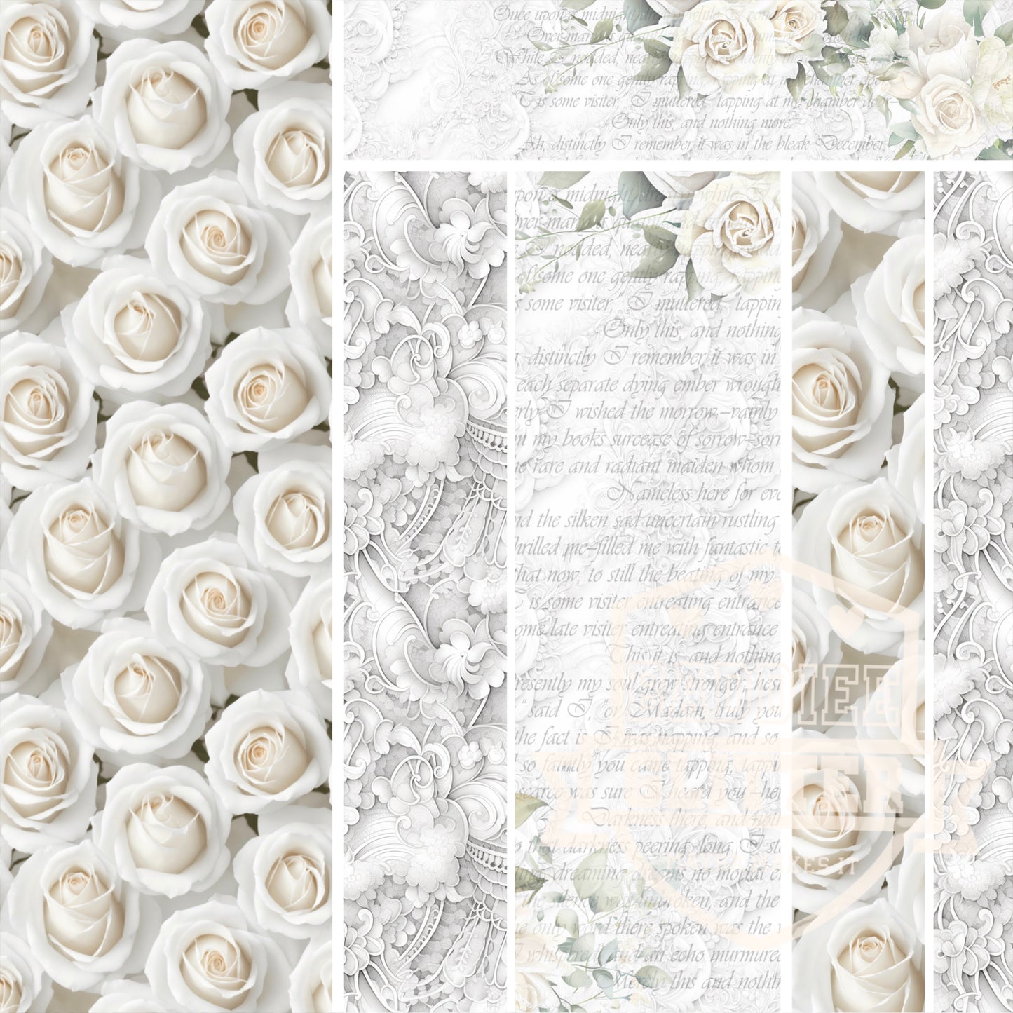 STRIPS White Roses Vinyl