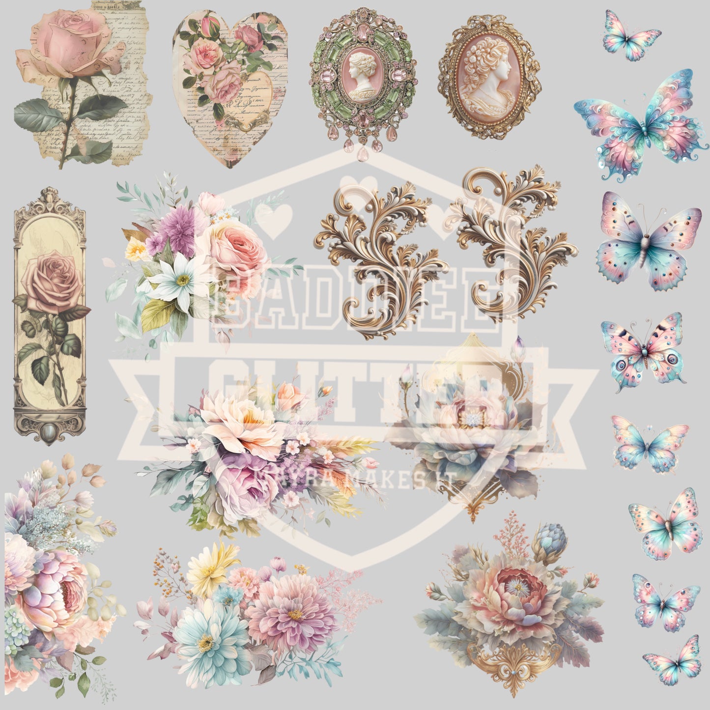 Pastel Victorian UVDTF Sheet #719