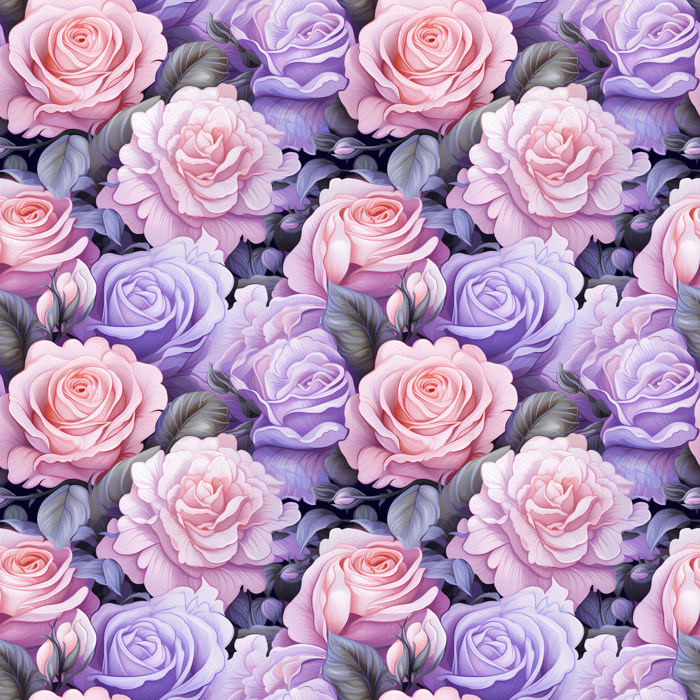 Big Pink and Purple Roses Vinyl