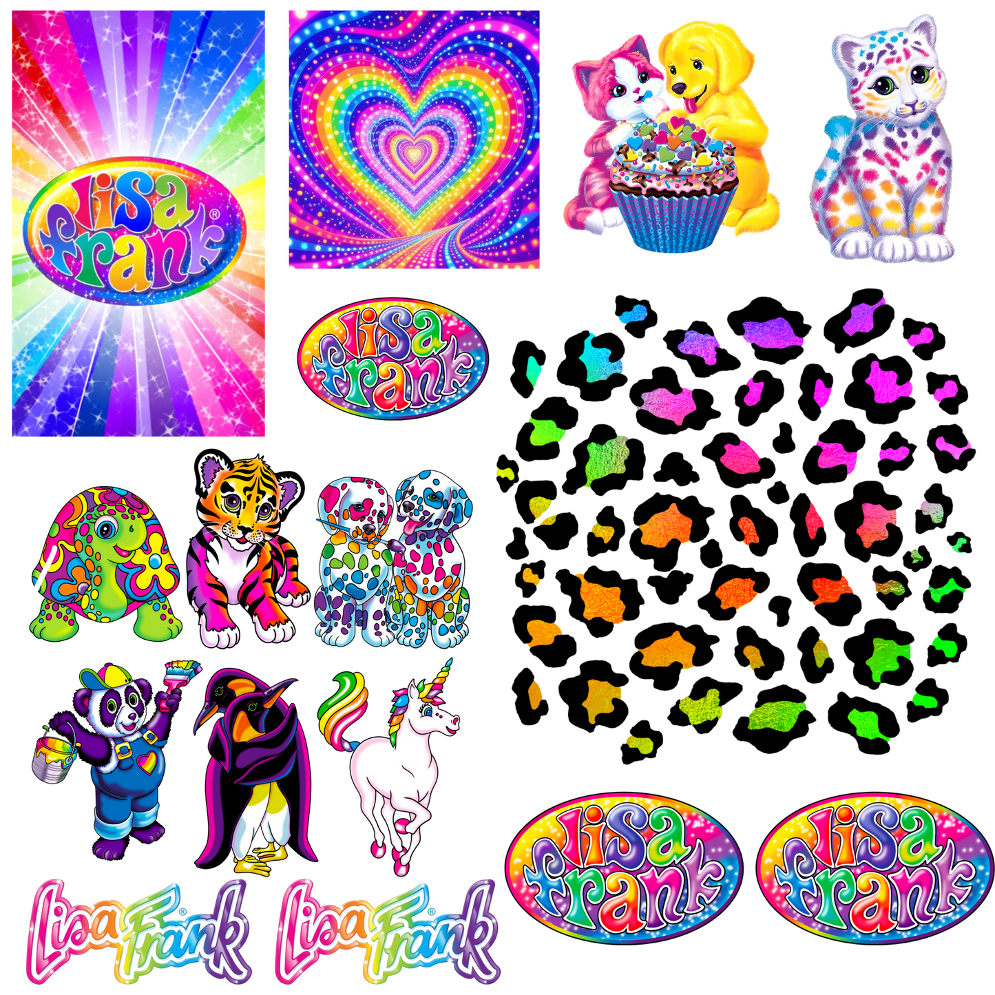 Colorful 90's nostalgia 10x10 UVDTF sheet #720