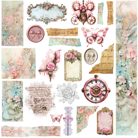 Scrapbook victorian element UVDTF Decal sheet #697