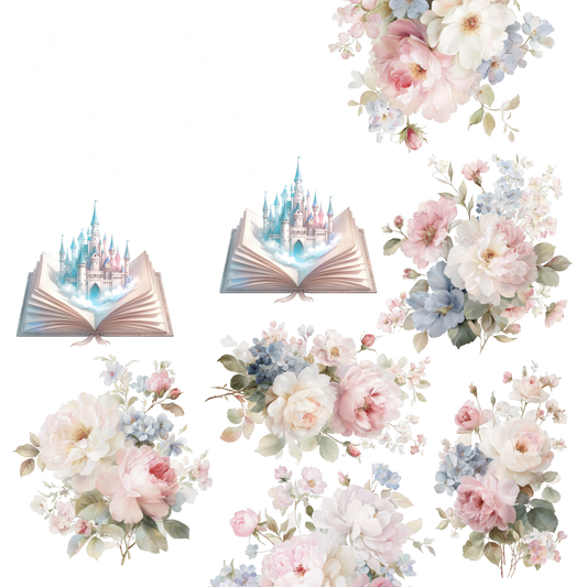 10x10 UVDTF Decal sheet (Fairytale Castle themed)