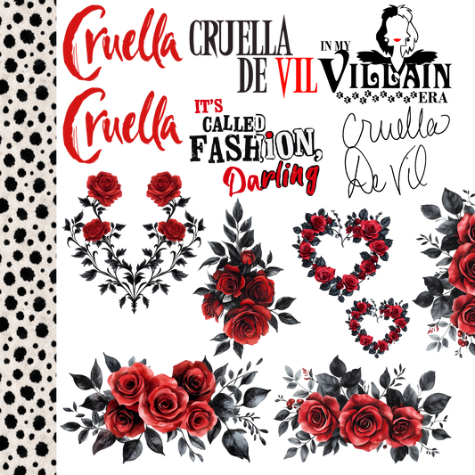 10X10 UVDTF SHEET (cruella themed)