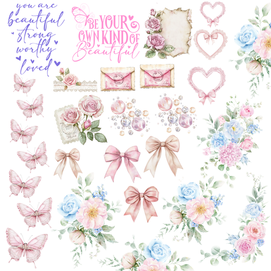 Floral / Bow UVDTF 10x10 sheet