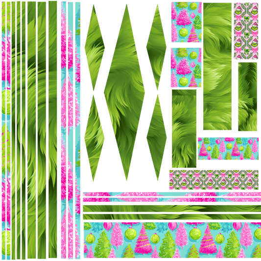 Grinchmas 12x12 UVDTF Template Decal Sheet #706