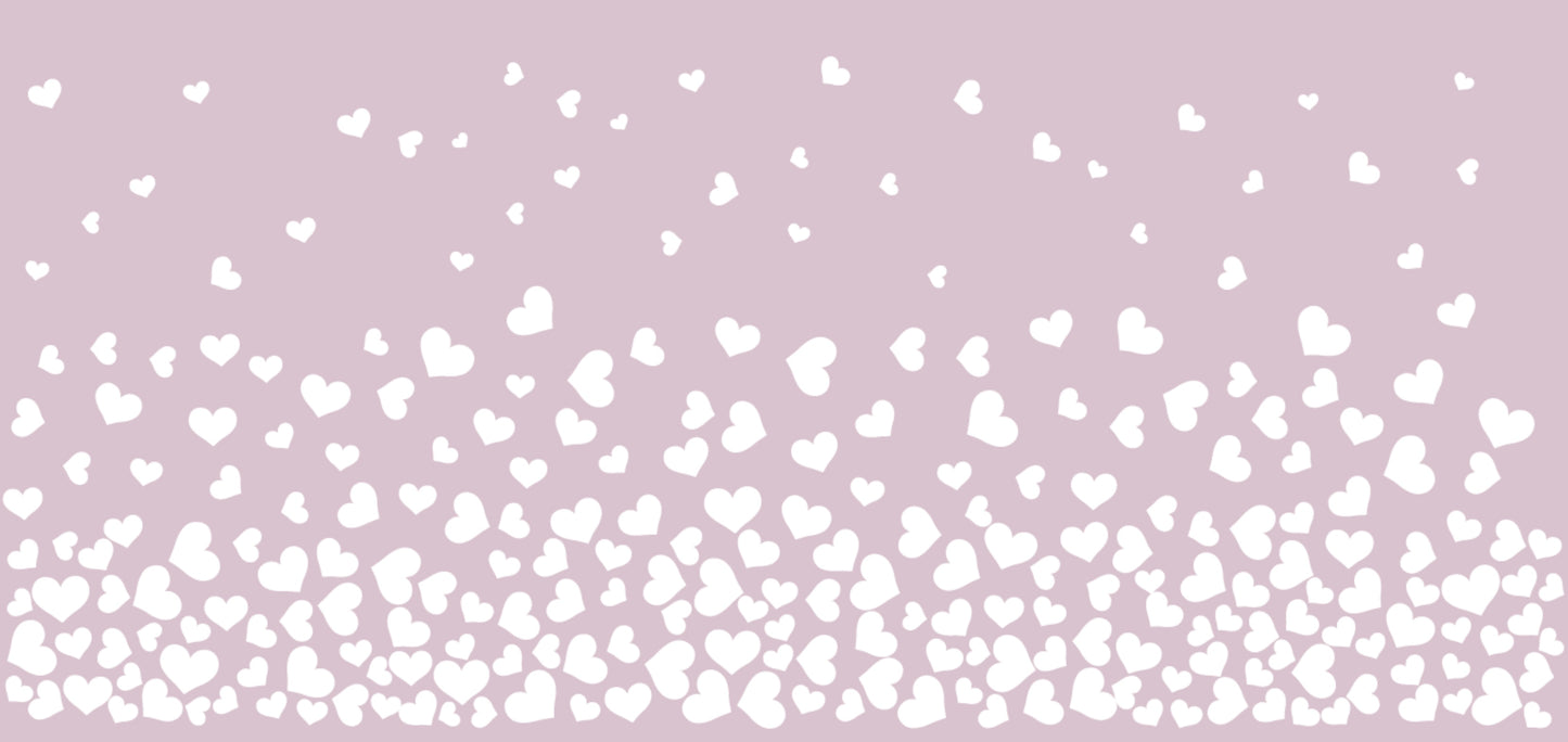 White hearts UVDTF Wrap