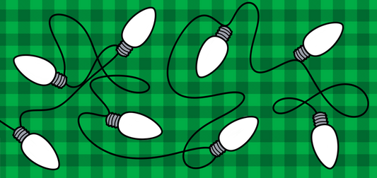 Green plaid, Christmas light peek-a-boo UVDTF #676