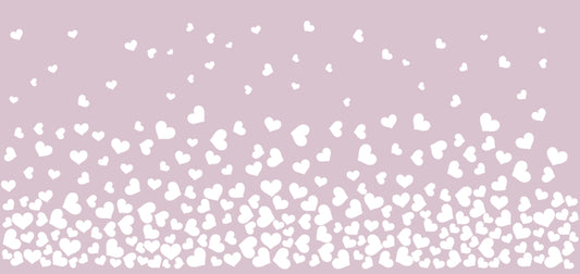 White hearts UVDTF Wrap