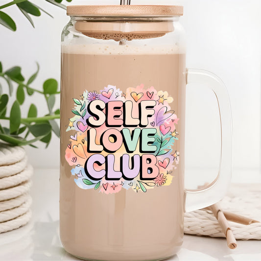 Self Love Club Pastel Florals UVDTF Decal #476