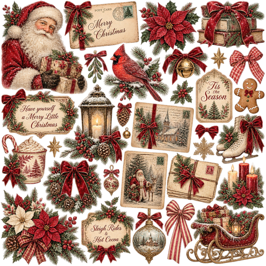 Vintage Santa UVDTF sheet