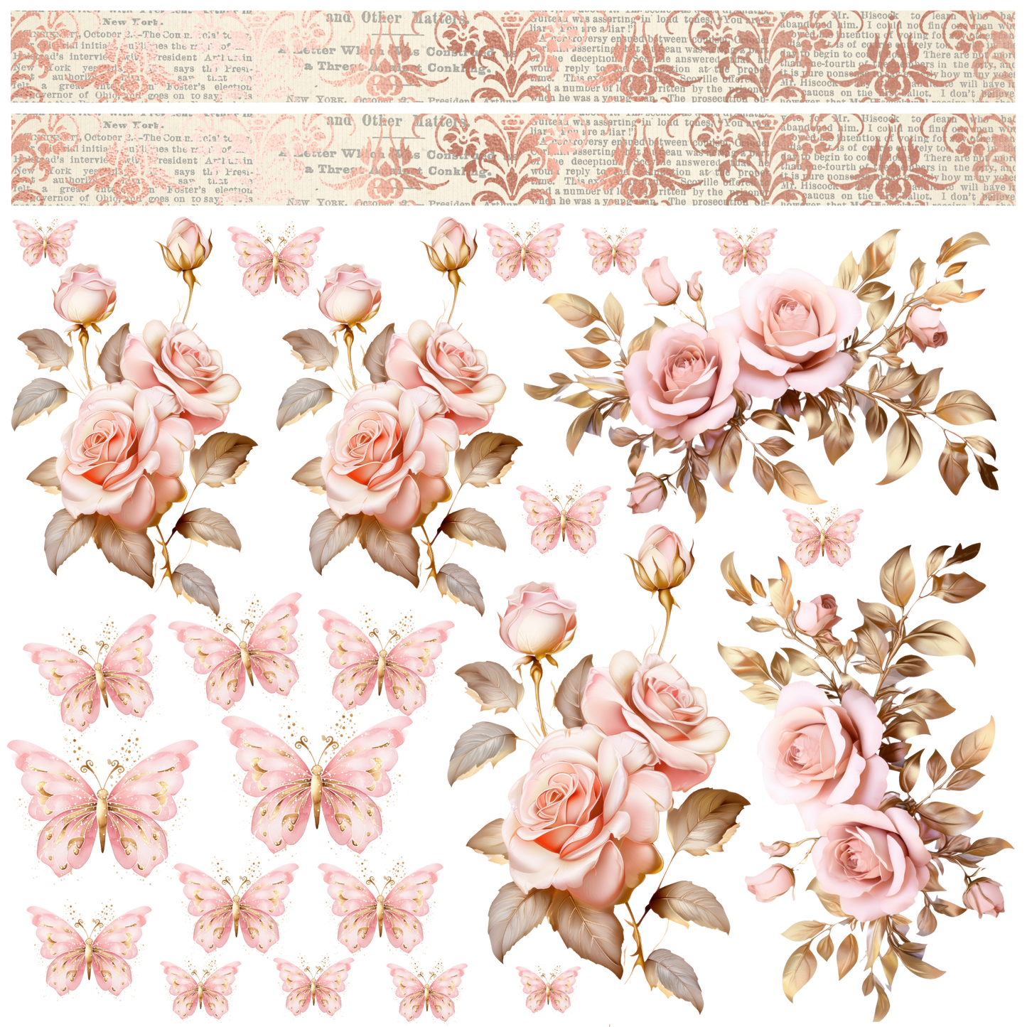 Butterfly / Floral UVDTF 10X10 Sheet