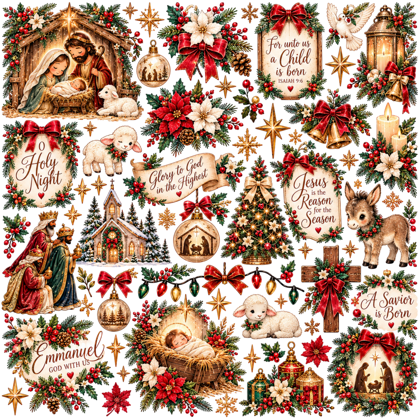 Nativity Jesus themed  decal UVDTF  sheet