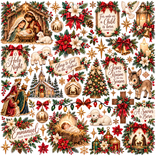 Nativity Jesus themed  decal UVDTF  sheet