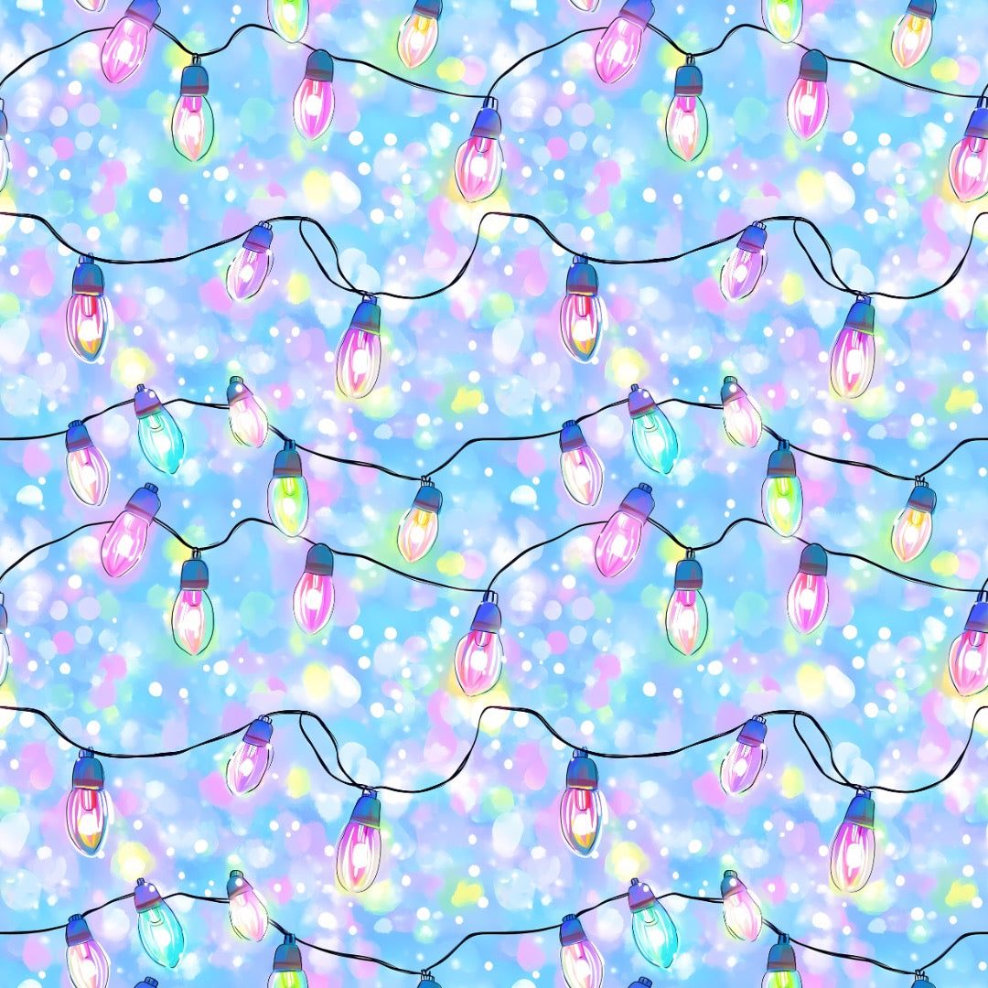 Watercolor Christmas Lights Vinyl