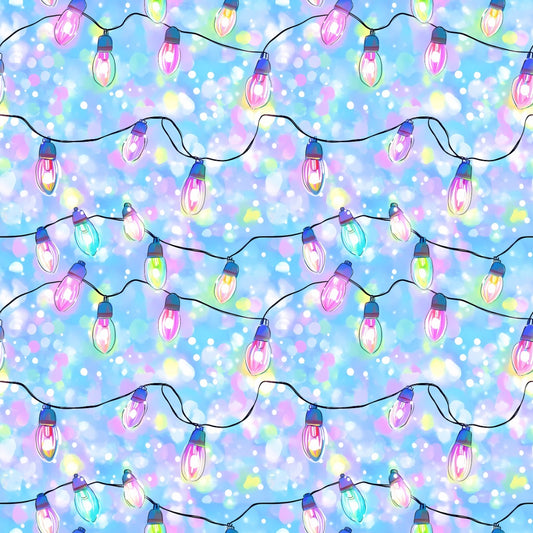 Watercolor Christmas Lights Vinyl