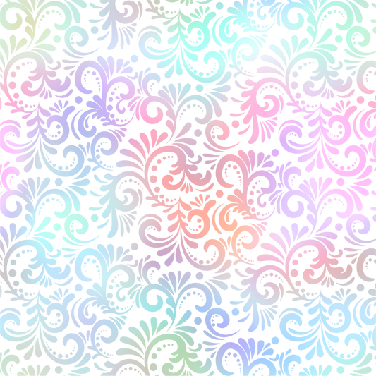 Rainbow (pastel) swirl pattern UVDTF 10X10
