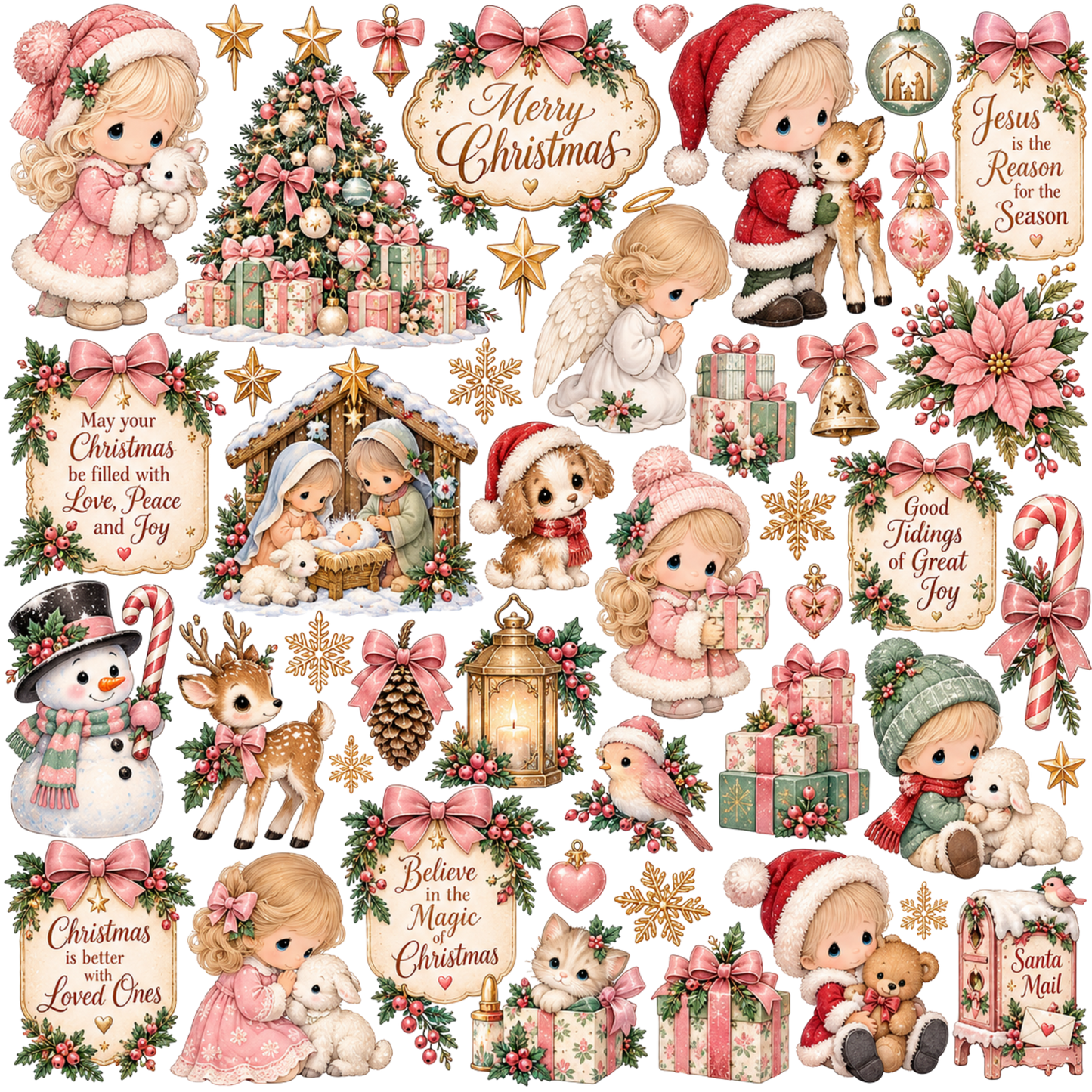 Christmas (PRECIOUS MOMENTS) UVDTF sheet