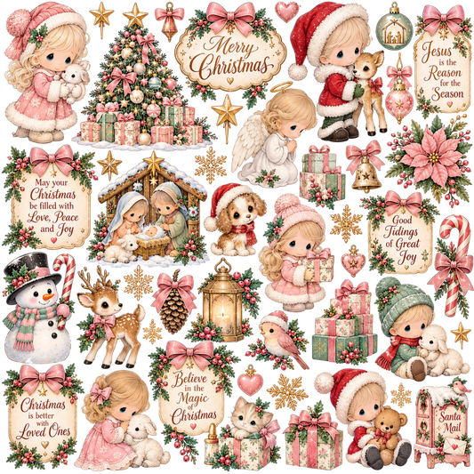 Christmas (PRECIOUS MOMENTS) UVDTF sheet