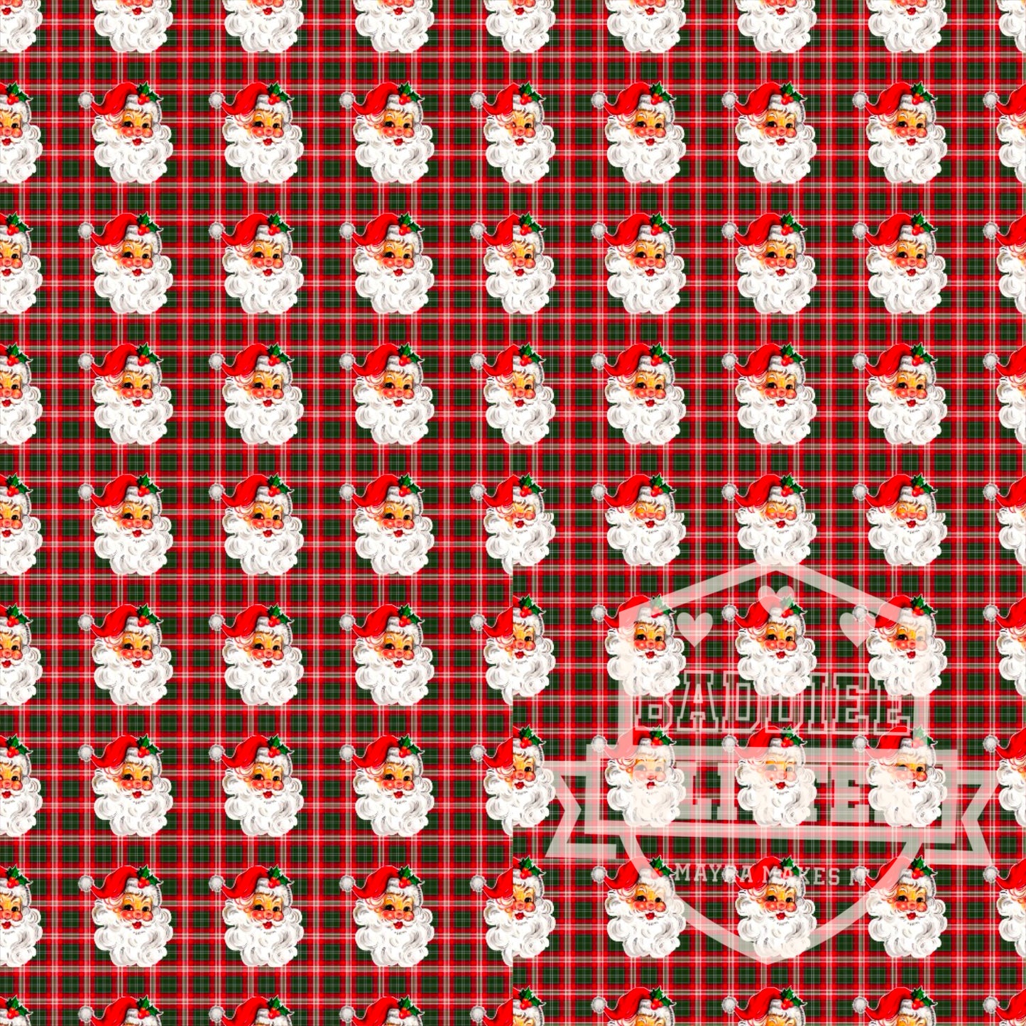 Retro Santa Plaid Vinyl