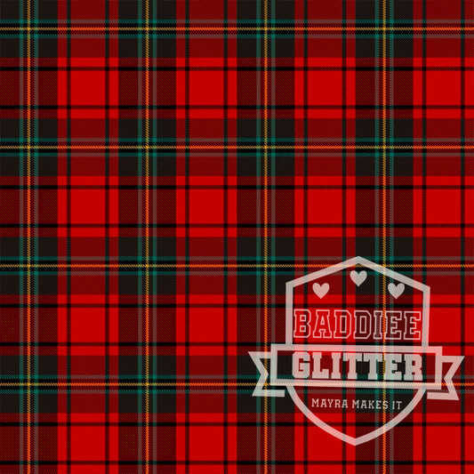 Christmas Red Plaid Vinyl