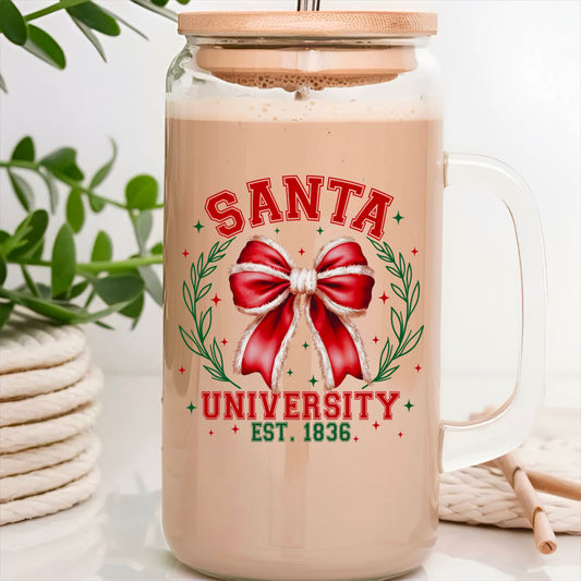 Santa University ESt 1836-Red Coquette Bow  UVDTF Decal #432