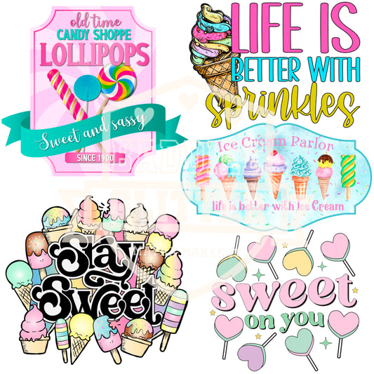 Pastel Birthday Decals UVDTF Decal Sheet #490