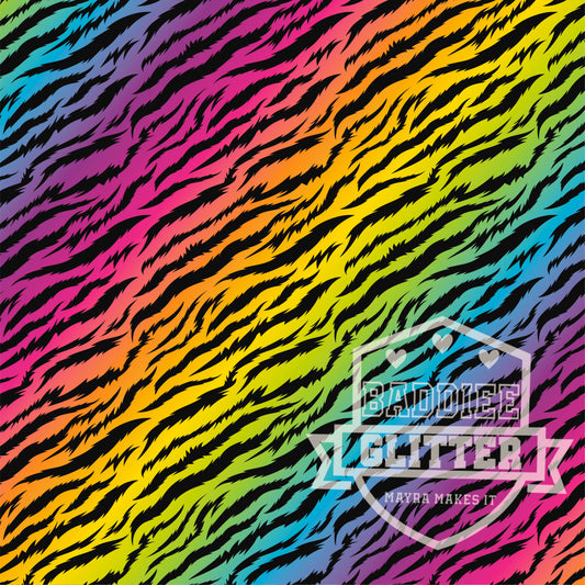 Neon Vibes Zebra Print