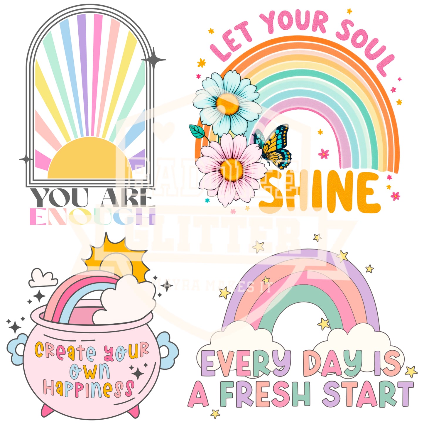 Pastel Wishes UVDTF Decal Sheet #531