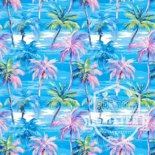 Colorful Palm Trees Vinyl