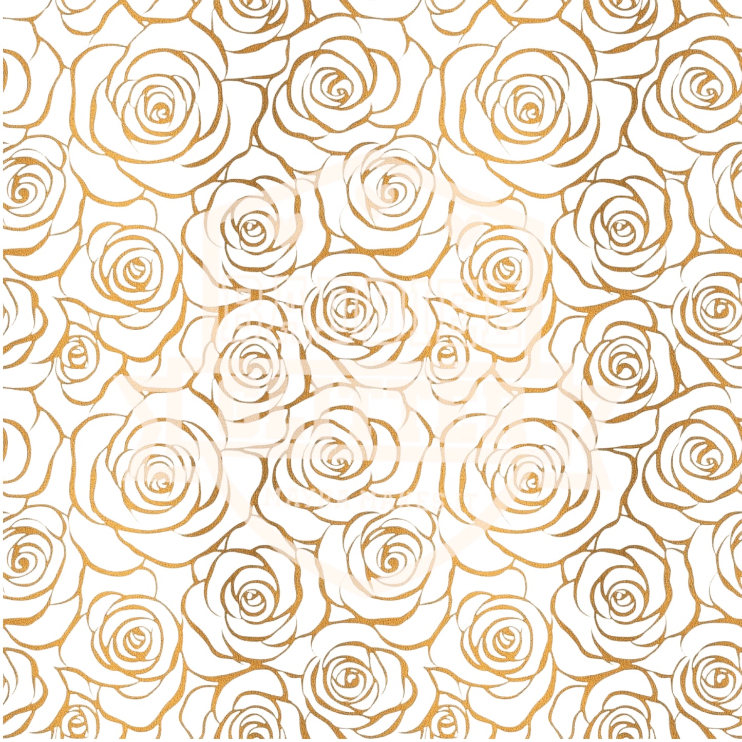 HOLOGRAPHIC Gold Roses Outlines UVDTF decal sheet #661