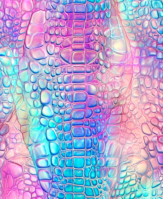 Pastel, iridescent alligator skin pattern Vinyl # 109