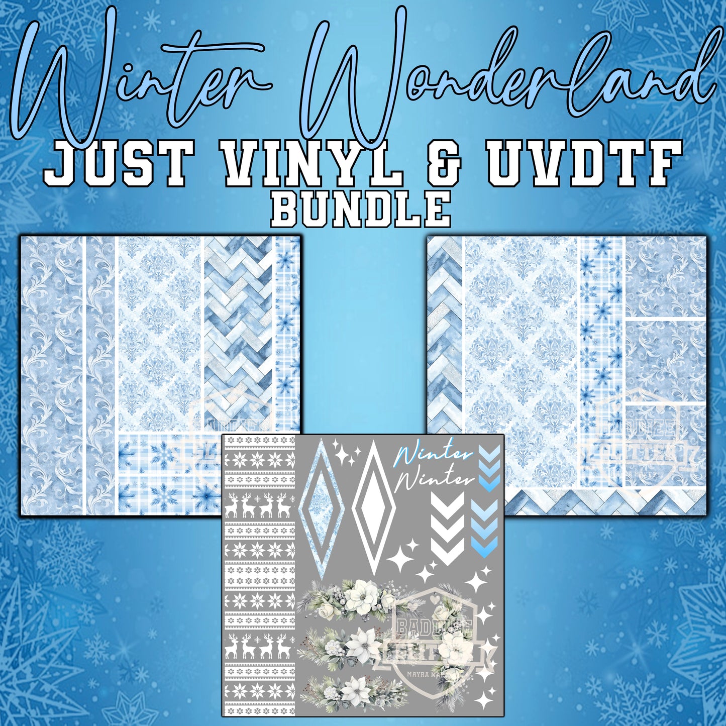 JUST VINYL & UVDTF Winter Wonderland Baddiee Bundle
