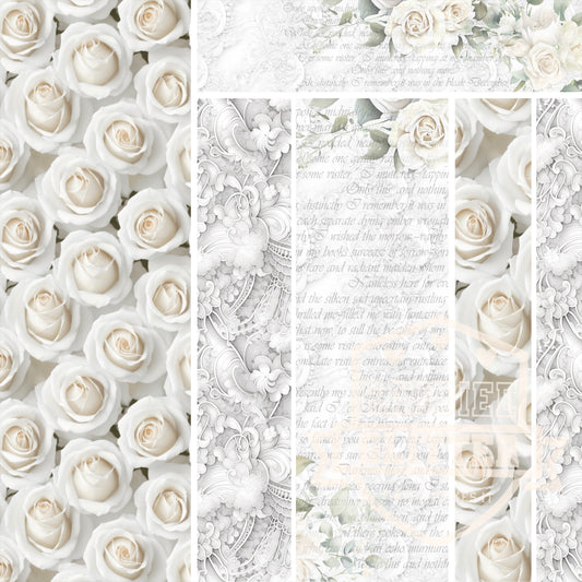 STRIPS White Roses Vinyl