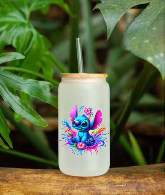Floral Stitch  UVDTF Cup Decal