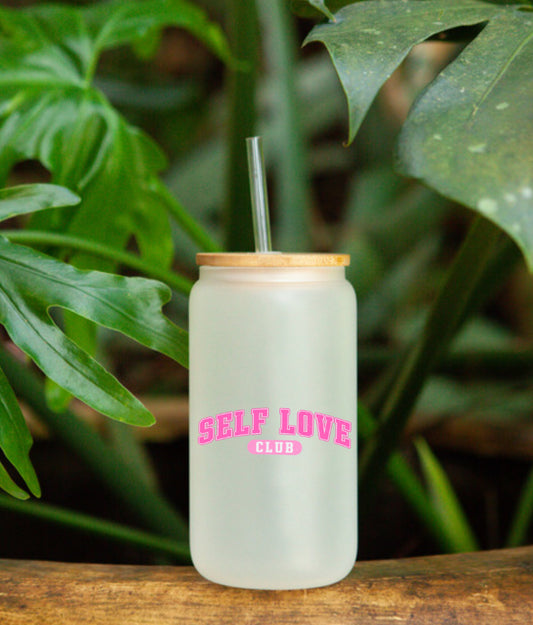 Pink Self Love Club UVDTF Cup Decal