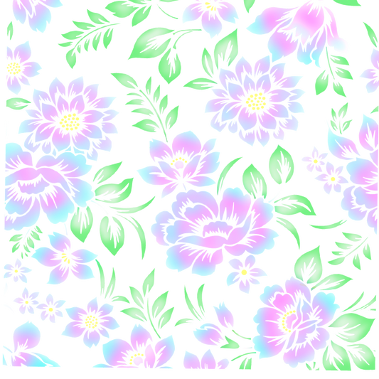 Pastel purple floral UVDTF 10x10