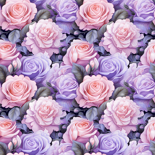 Big Pink and Purple Roses Vinyl