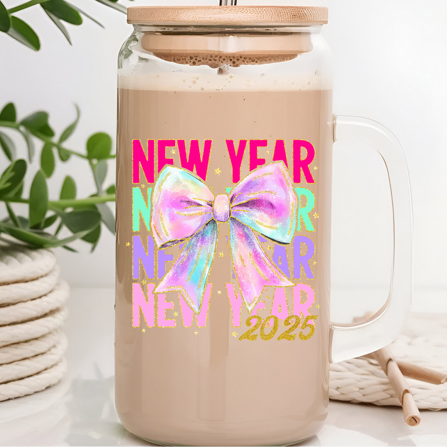 Pastel Bow NEW YEAR 2025 UVDTF Decal #495